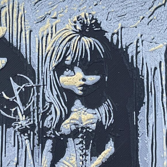 Scary Girl Wall Art, Creepy Girl Art, Creepy Girl Red Heart - Picture 3 of 10